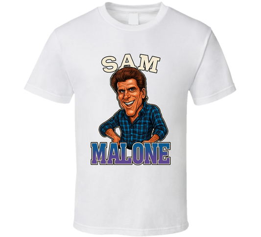 Sam Malone Cheers Tv Series Caricature Fan T Shirt