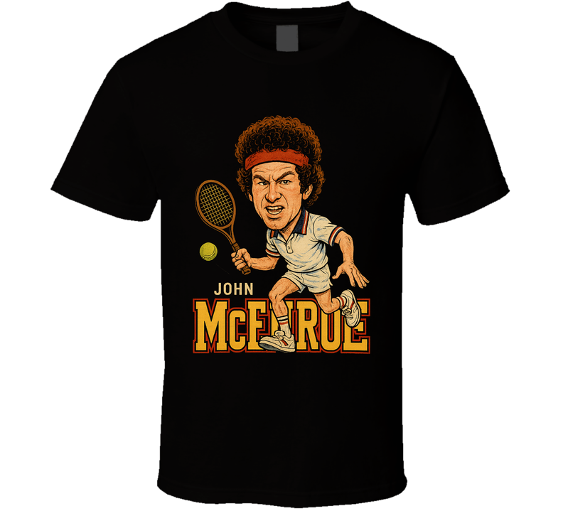 John Mcenroe Vintage Retro Caricature Tennis Player T Shirt