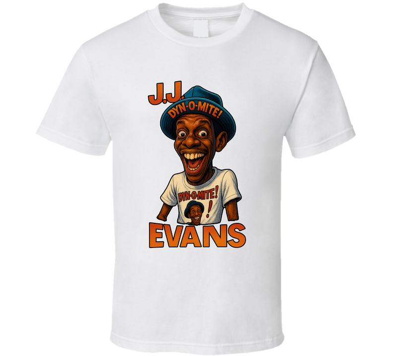 J.j. Evans Good Times Tv Series Caricature Fan T Shirt