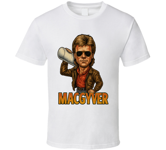 Macgyver Tv Series Caricature Fan T Shirt