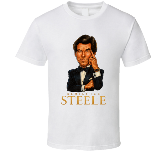 Remington Steele Tv Series Caricature Fan T Shirt