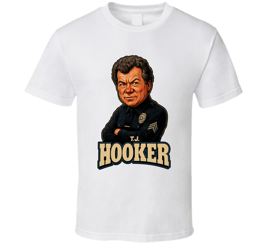 T.j. Hooker Tv Series Caricature Fan T Shirt