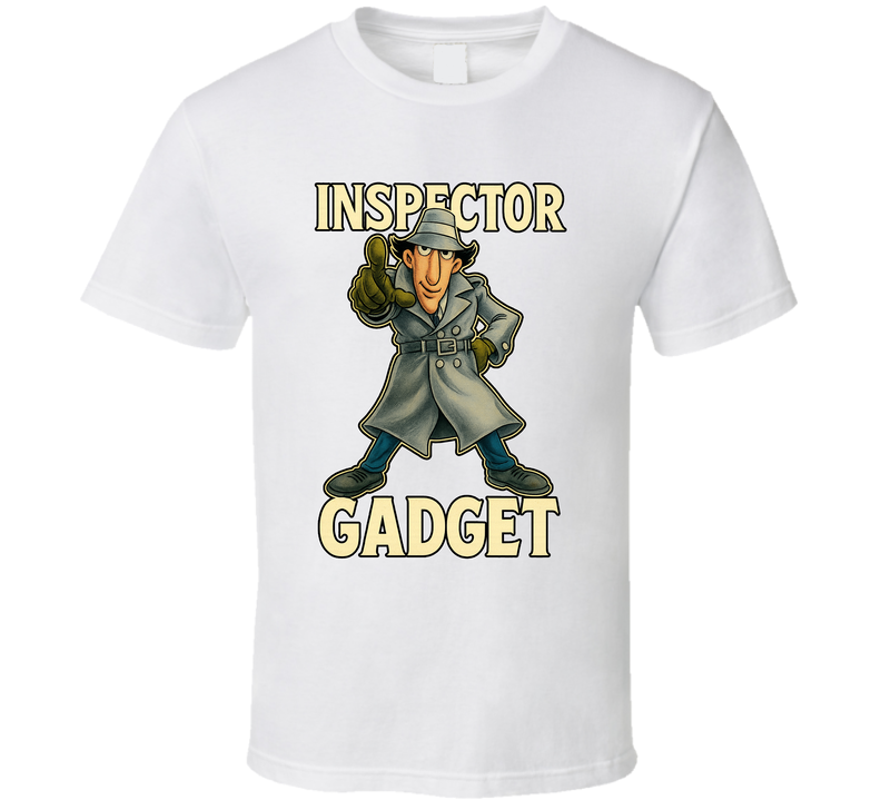 Inspector Gadget Cartoon Series Caricature Fan T Shirt