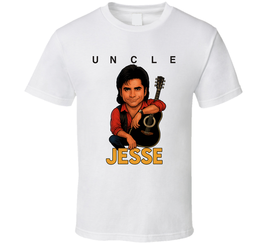 Uncle Jesse Full House Tv Series Caricature Fan T Shirt