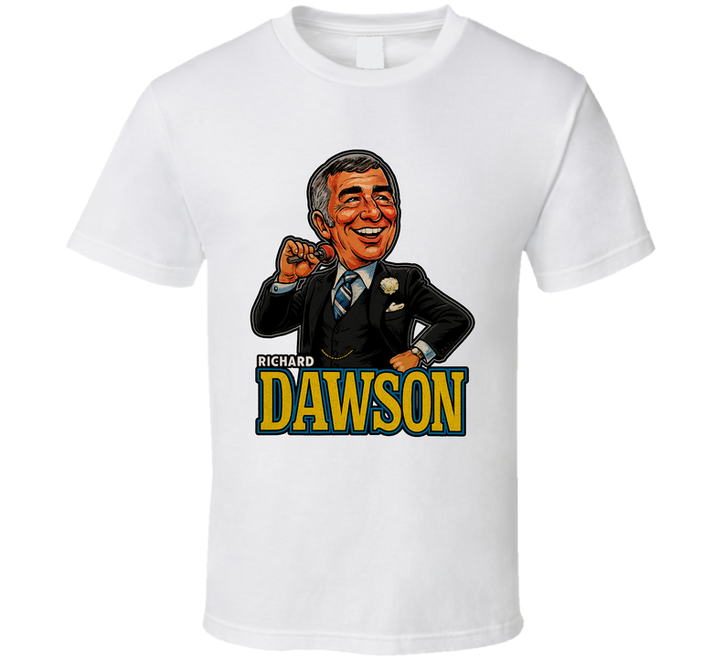 Richard Dawson Family Feud Tv Series Caricature Fan T Shirt