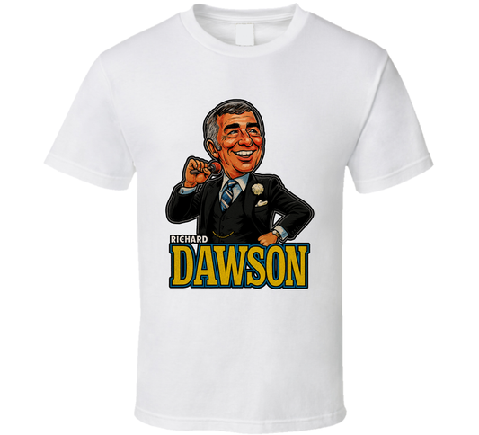 Richard Dawson Family Feud Tv Series Caricature Fan T Shirt