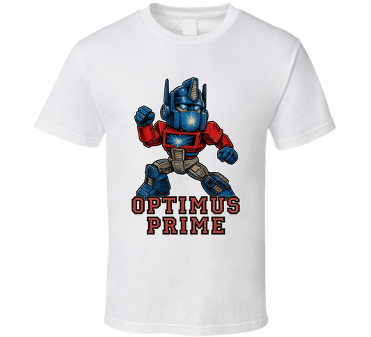 Optimus Prime Transformers Cartoon Series Caricature Fan T Shirt