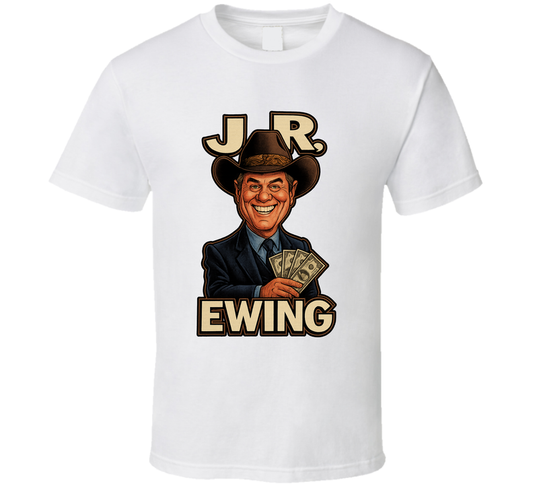 J.r. Ewing Dallas Tv Series Caricature Fan T Shirt