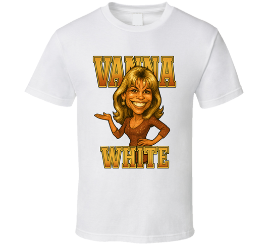 Vanna White Wheel Of Fortune Tv Series Caricature Fan T Shirt