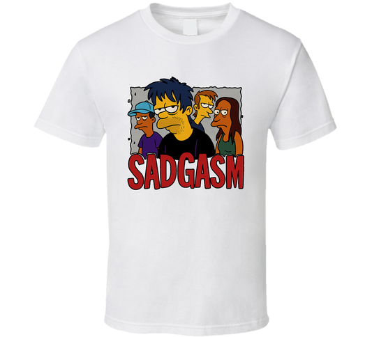 Sadgasm The Simpsons Fictional Band Caricature Fan T Shirt