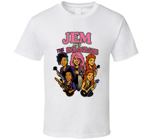 Jem And The Holograms Fictional Band Caricature Fan T Shirt