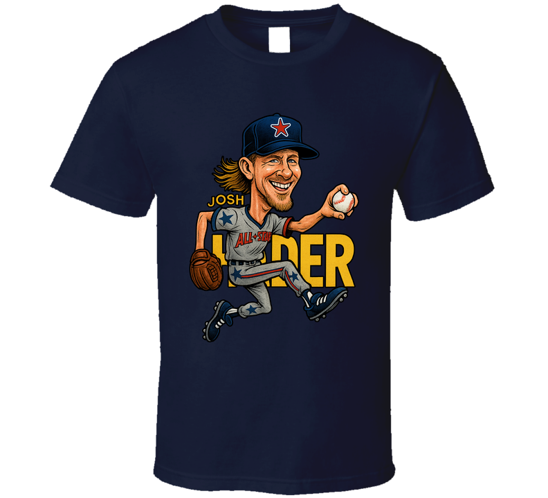 Josh Hader All Star Baseball Caricature Fan T Shirt