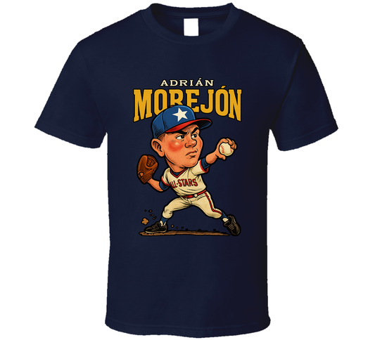 Adrian Morejon All Star Baseball Caricature Fan T Shirt