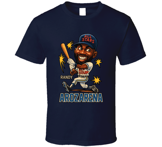 Randy Arozarena All Star Baseball Caricature Fan T Shirt