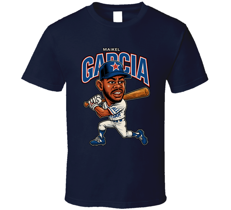 Maikel Garcia All Star Baseball Caricature Fan T Shirt