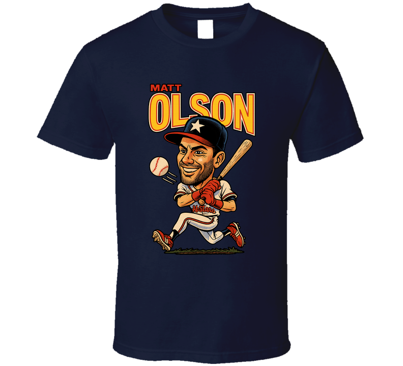 Matt Olson All Star Baseball Caricature Fan T Shirt