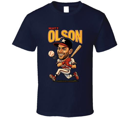Matt Olson All Star Baseball Caricature Fan T Shirt
