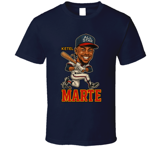Ketel Marte All Star Baseball Caricature Fan T Shirt