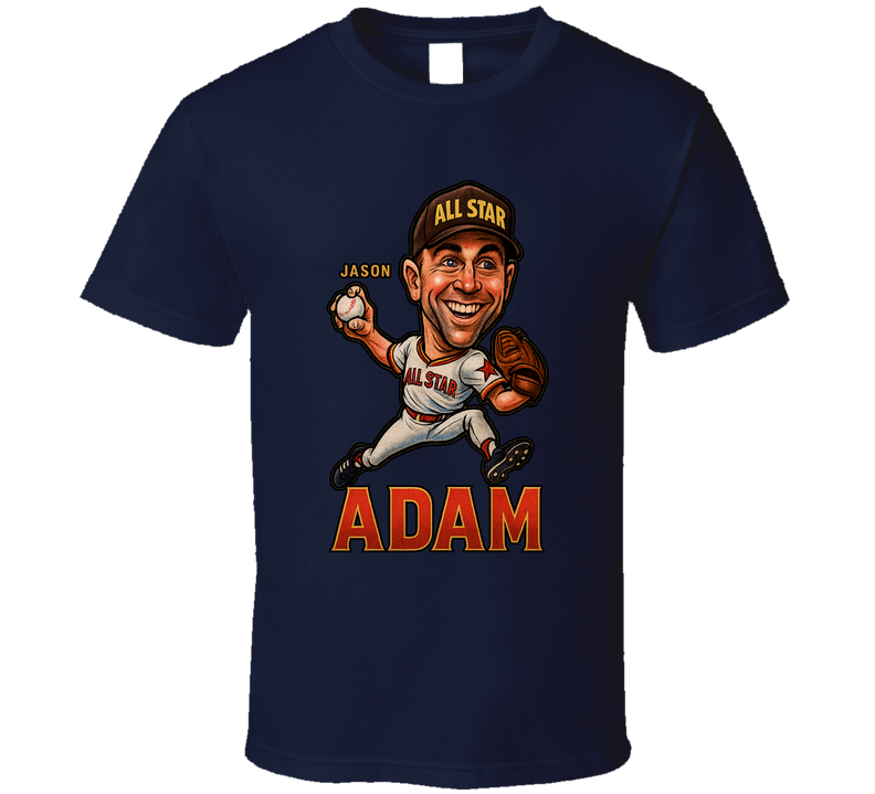 Jason Adam All Star Baseball Caricature Fan T Shirt