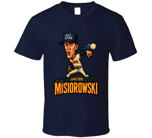 Jacob Misiorowski All Star Baseball Caricature Fan T Shirt