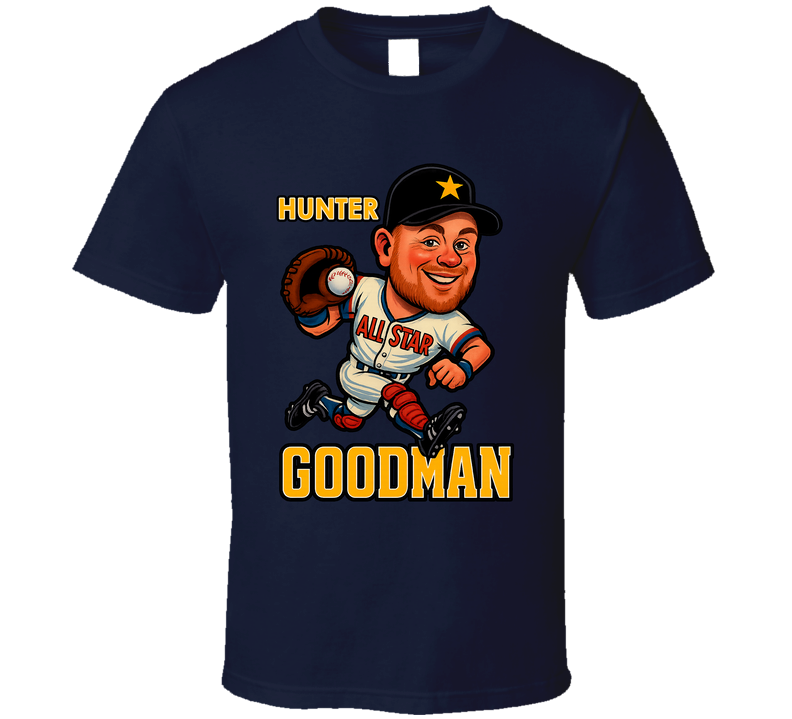 Hunter Goodman All Star Baseball Caricature Fan T Shirt