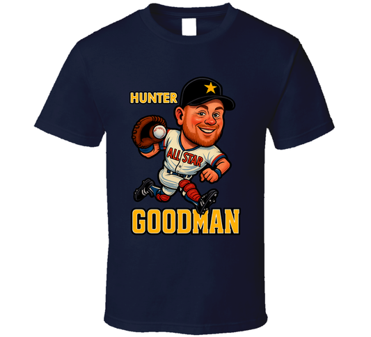 Hunter Goodman All Star Baseball Caricature Fan T Shirt