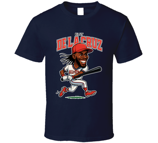 Elly De La Cruz All Star Baseball Caricature Fan T Shirt