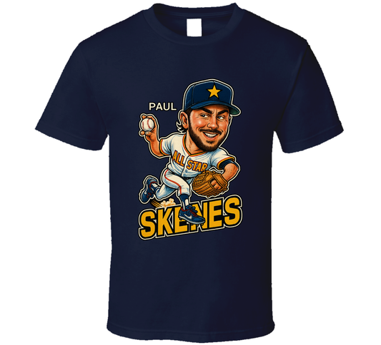 Paul Skenes All Star Baseball Caricature Fan T Shirt