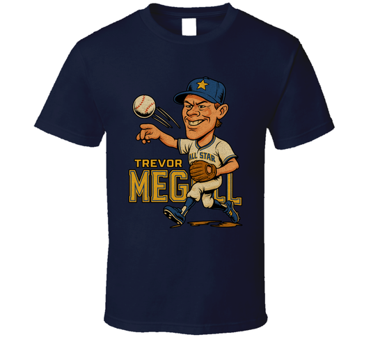 Trevor Megill All Star Baseball Caricature Fan T Shirt