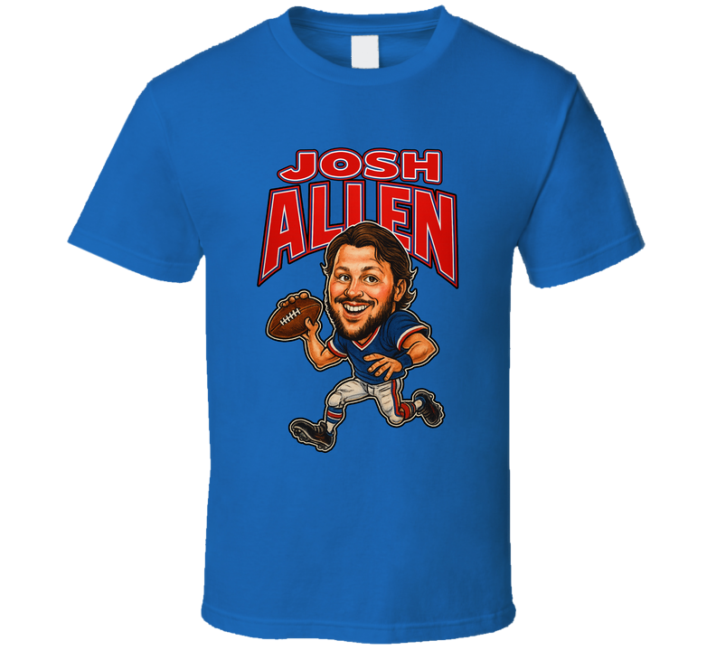 Josh Allen Football Caricature Fan T Shirt