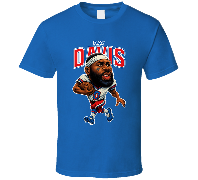 Ray Davis Football Caricature Fan T Shirt