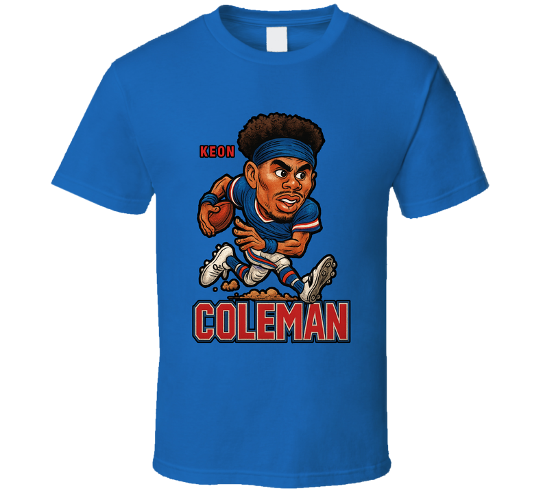 Keon Coleman Football Caricature Fan T Shirt