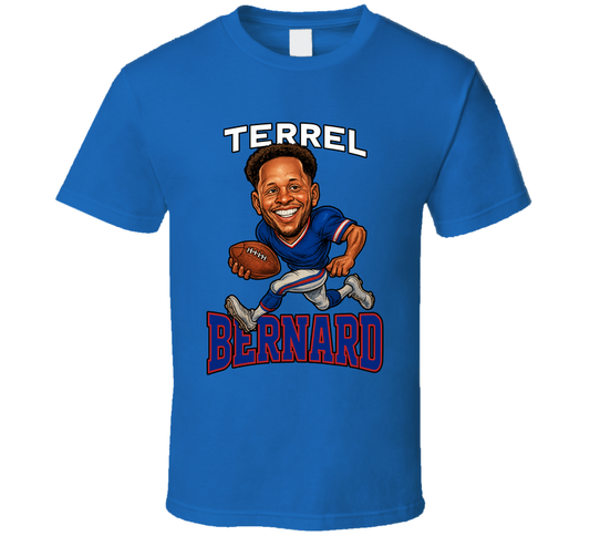 Terrel Bernard Football Caricature Fan T Shirt