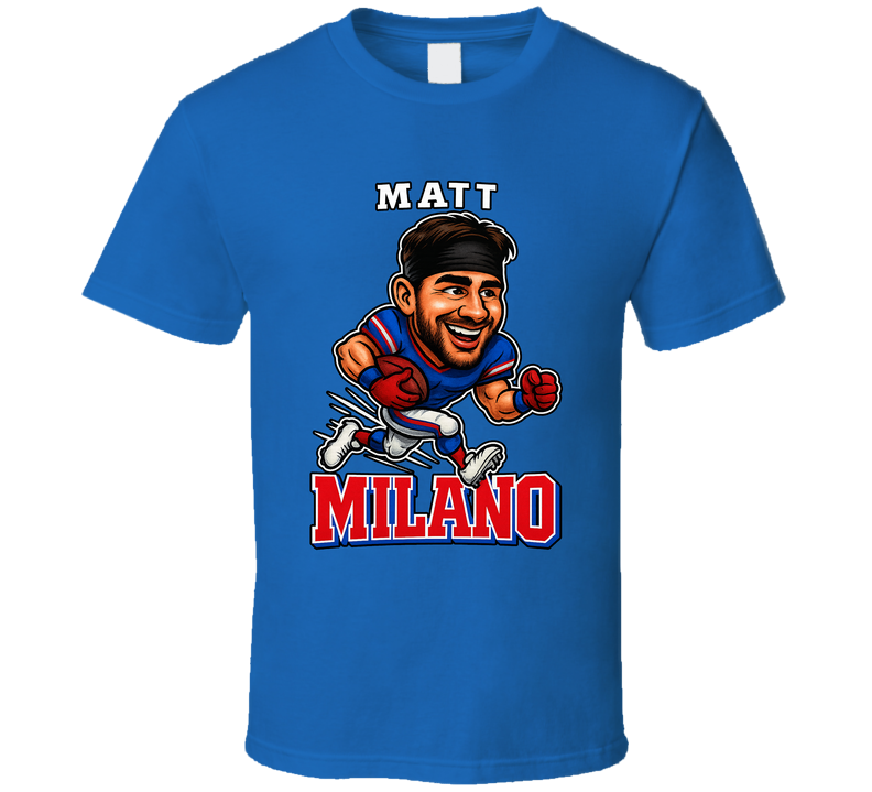 Matt Milano Football Caricature Fan T Shirt