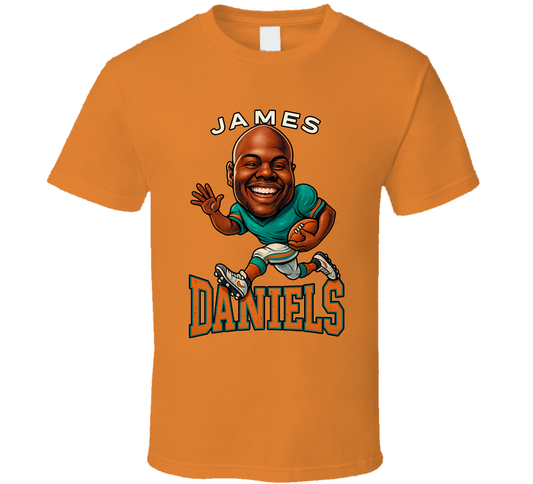 James Daniels Football Caricature Fan T Shirt