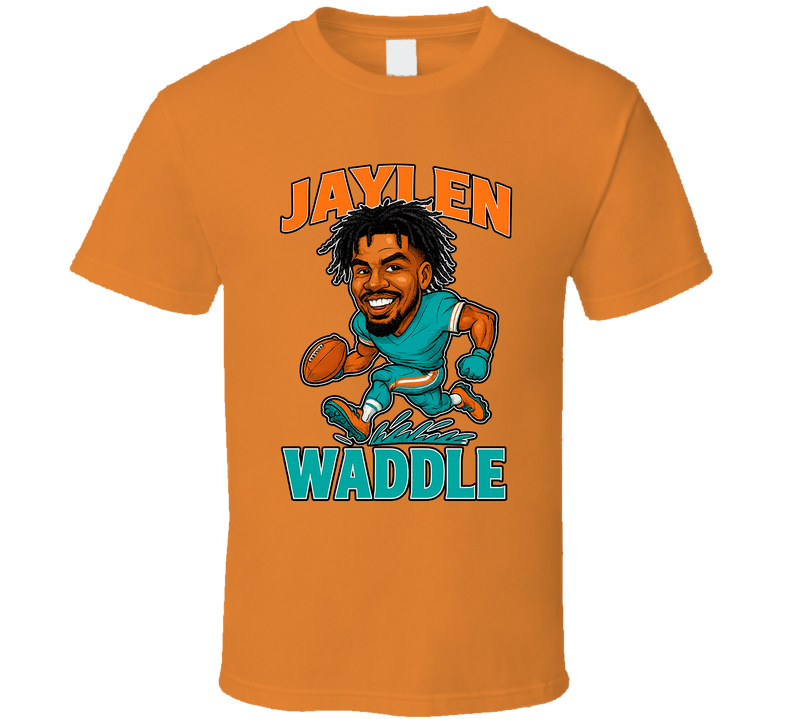 Jaylen Waddle Football Caricature Fan T Shirt