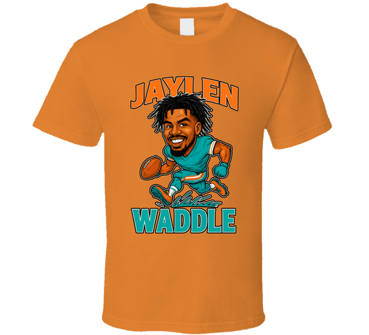 Jaylen Waddle Football Caricature Fan T Shirt