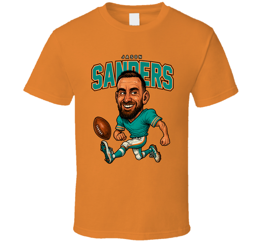 Jason Sanders Football Caricature Fan T Shirt