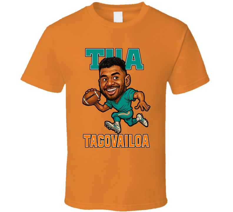 Tua Tagovailoa Football Caricature Fan T Shirt