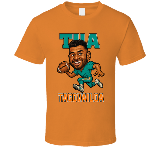 Tua Tagovailoa Football Caricature Fan T Shirt