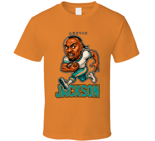 Austin Jackson Football Caricature Fan T Shirt
