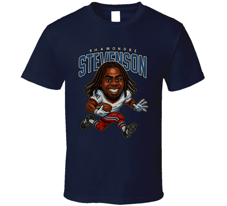 Rhamondre Stevenson Football Caricature Fan T Shirt