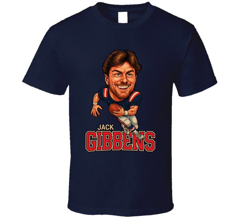 Jack Gibbens Football Caricature Fan T Shirt