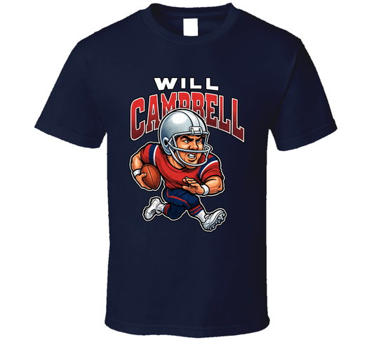 Will Campbell Football Caricature Fan T Shirt