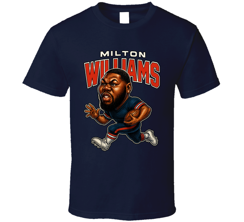 Milton Williams Football Caricature Fan T Shirt