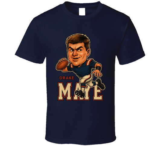 Drake Maye Football Caricature Fan T Shirt