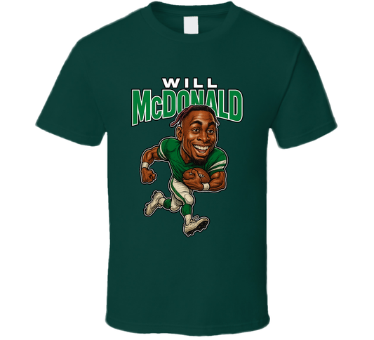Will Mcdonald Football Caricature Fan T Shirt