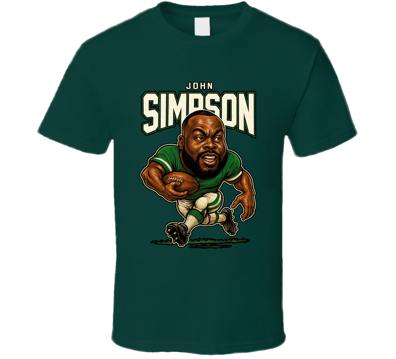 John Simpson Football Caricature Fan T Shirt