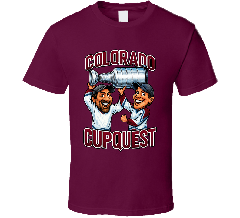 Patrick Roy And Ray Bourque Colorado Cup Quest Hockey Duo Caricatures Fan T Shirt