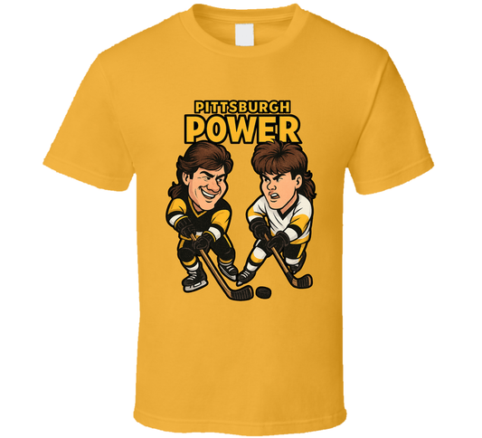 Mario Lemieux And Jaromir Jagr Pittsburgh Power Hockey Duo Caricatures Fan T Shirt